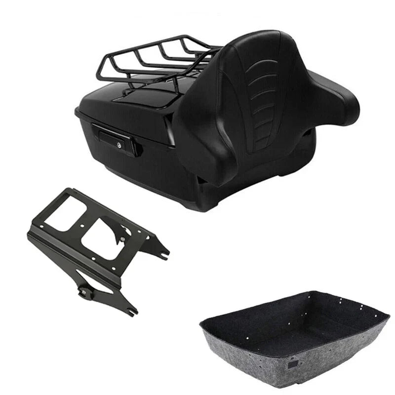 Trunk Backrest Pad Mount Rack for Harley Touring (2009-2013)