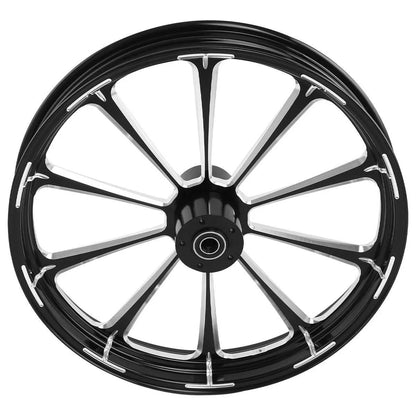 18" Dual Disc Hub & Front Wheel Rim in Black for Harley Touring 1997–2021