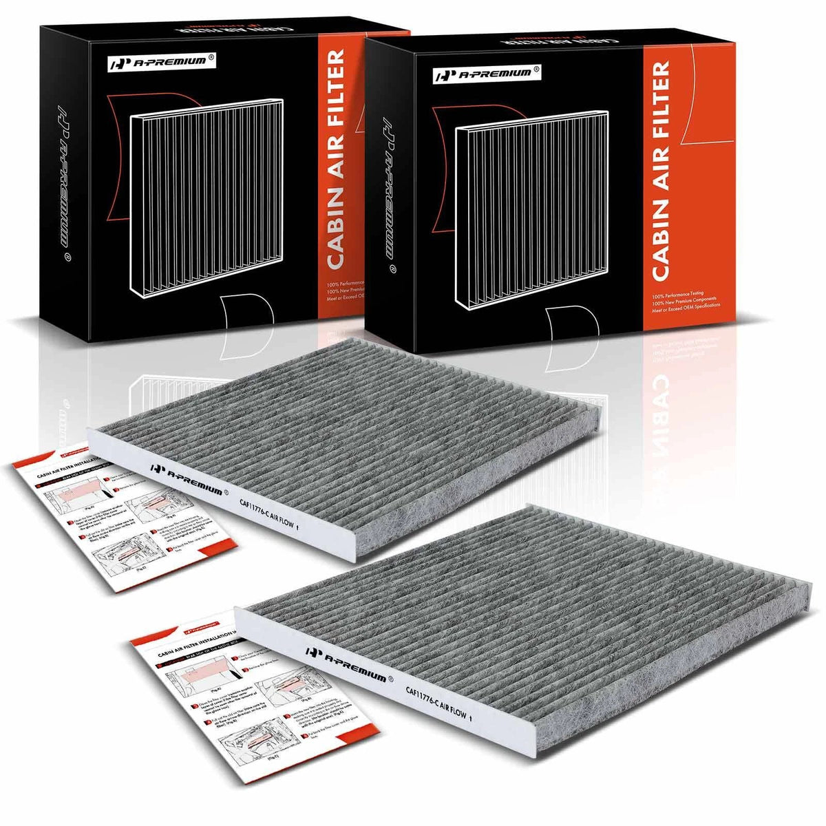 2X Activated Carbon Cabin Air Filter for Nissan Altima Maxima (2002–2023)
