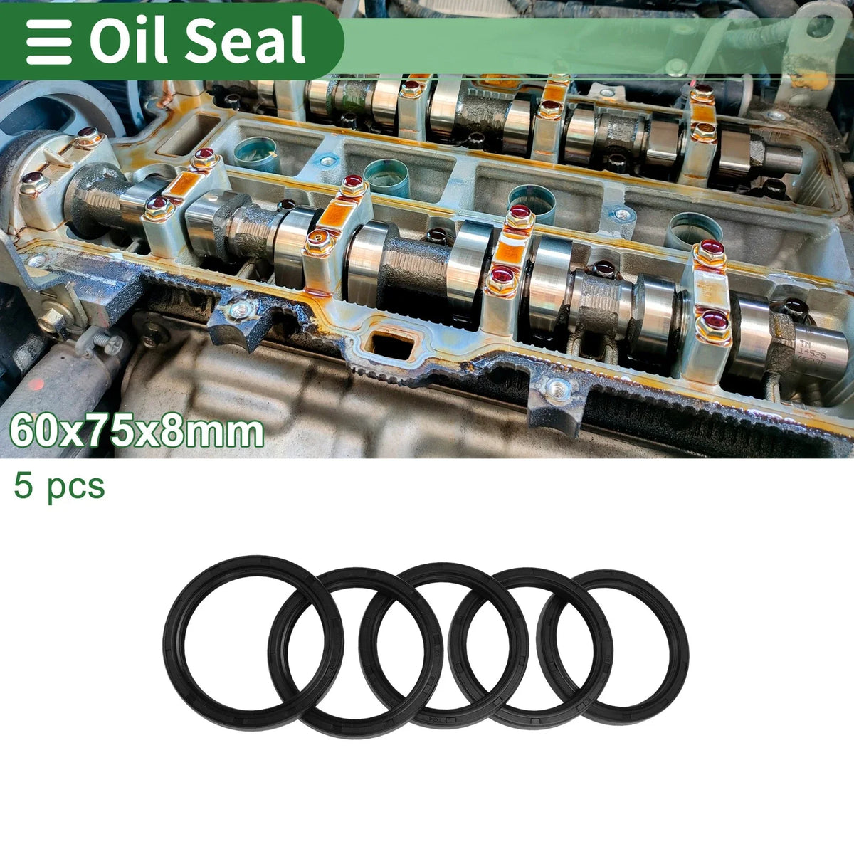 Oil Seal   - NBR Rubber 60x75x8mm