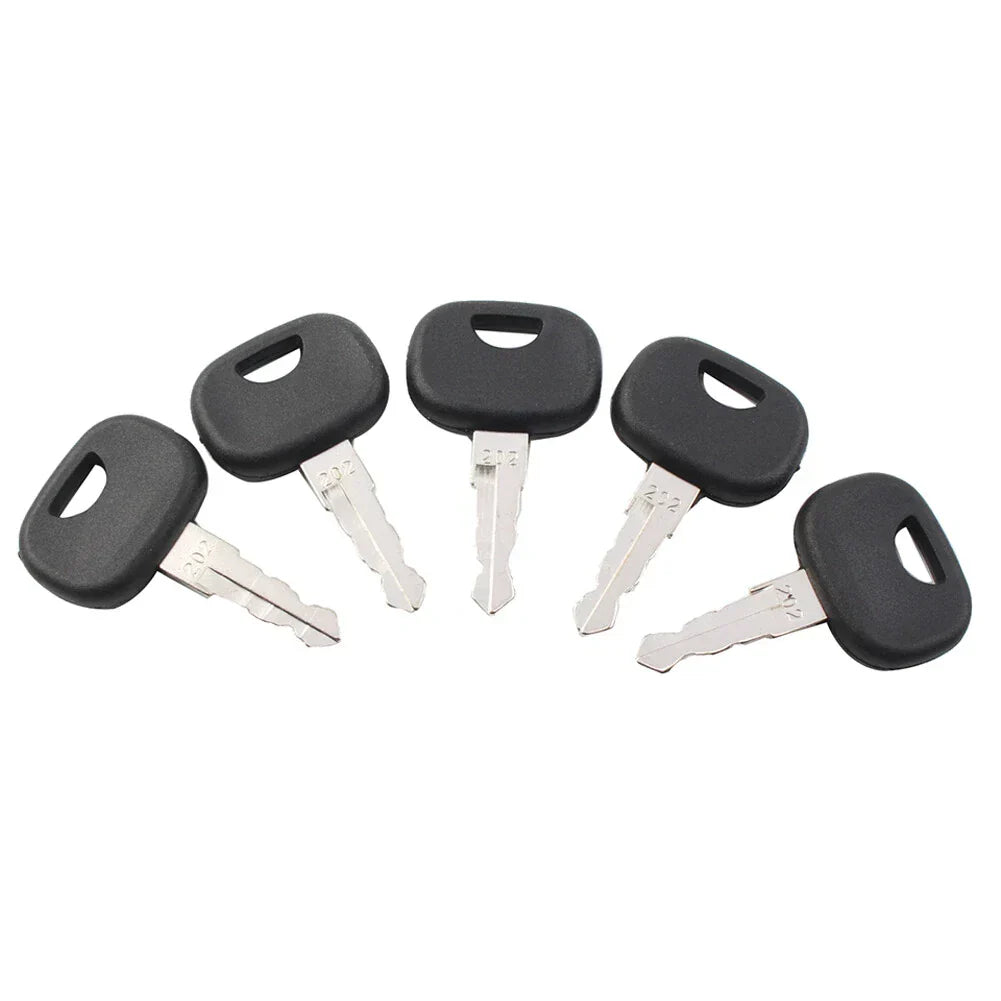 5 Ignition Keys for John Deere Heavy Equipment & Volvo Wheel Loader