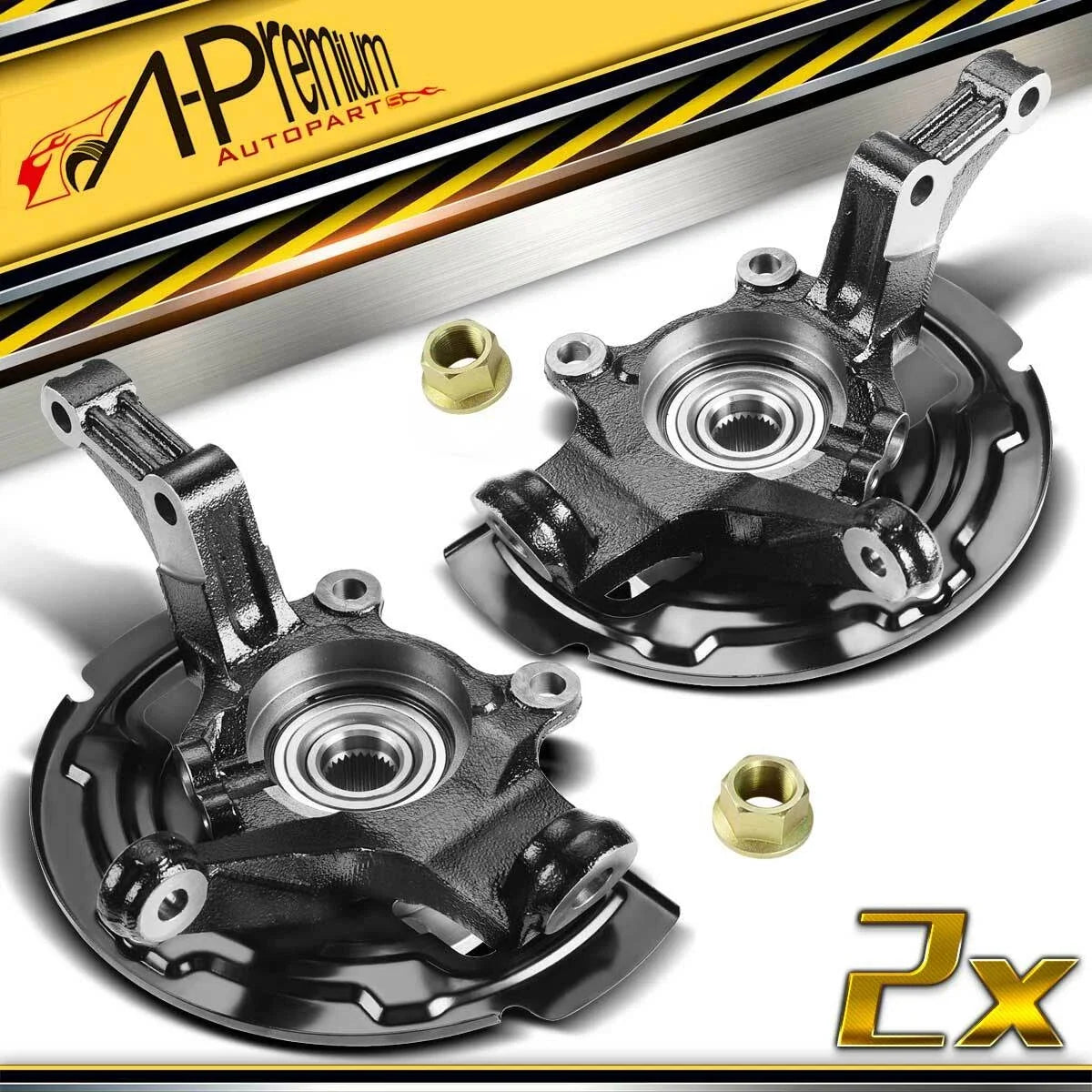 Front Steering Knuckle & Hub Bearing Pair for Nissan Altima (2002–2006)