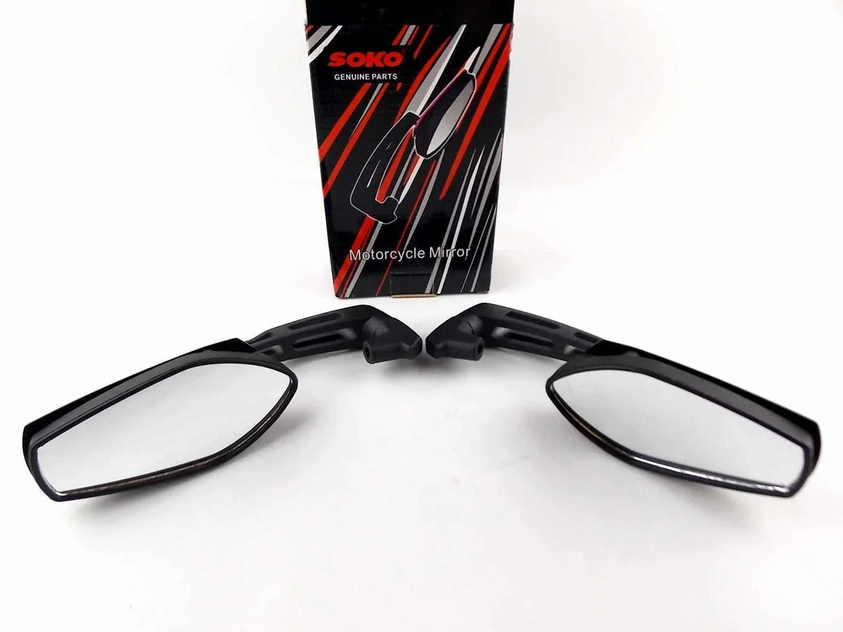 Black Rear View Mirrors for 2005-2012 Honda FMX650 Supermoto