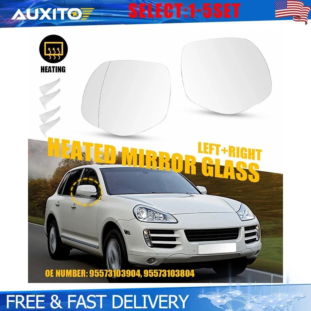Heated Mirror Glass Set of 2 for Porsche Cayenne (2008–2010)