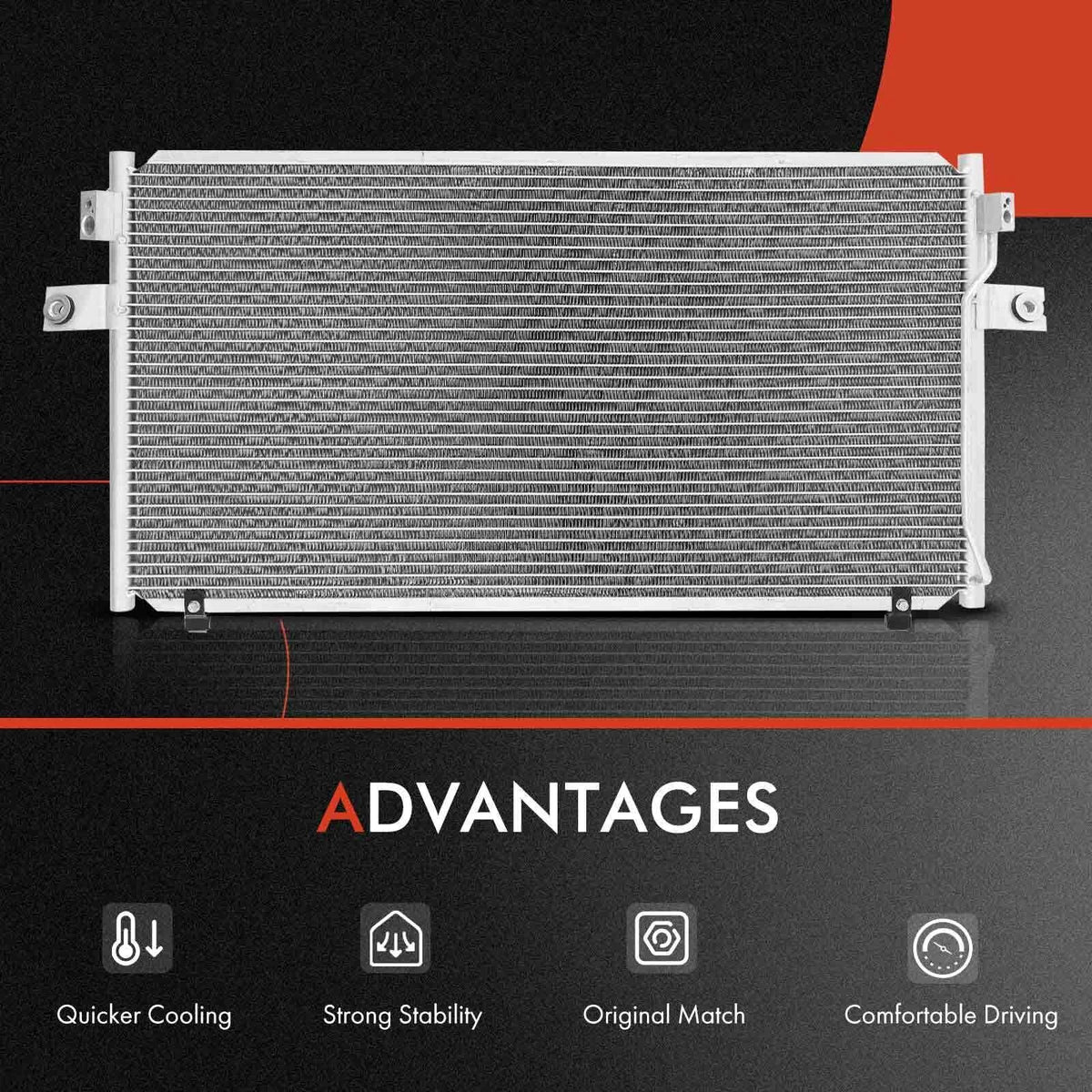 Radiator & AC Condenser Cooling Kit - 2X for 1997-1998 Nissan Maxima