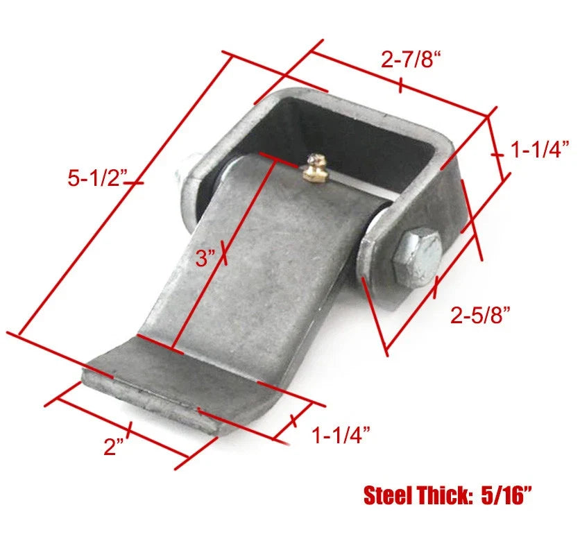Set of 2 Heavy Duty Truck Trailer Door Hinges w/ Grease Fitting 27043
