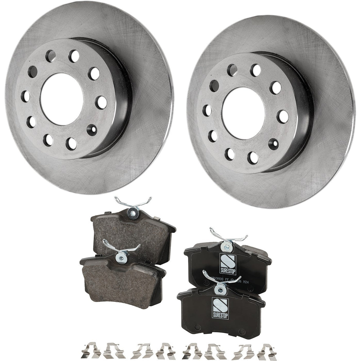 Brake Disc Rotors and Pads Kit for VW Golf Jetta (2005)