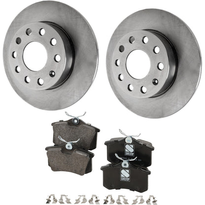 Brake Disc Rotors and Pads Kit for VW Golf Jetta (2005)