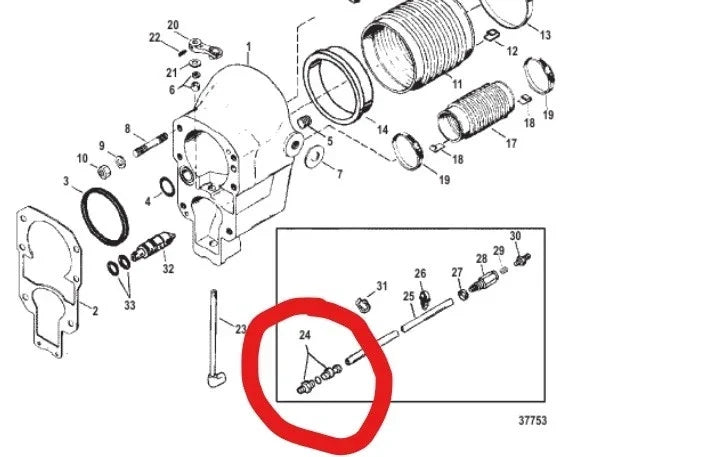 Speedometer Connector Kit 815956A1 for MerCruiser Alpha One (1983-1996)