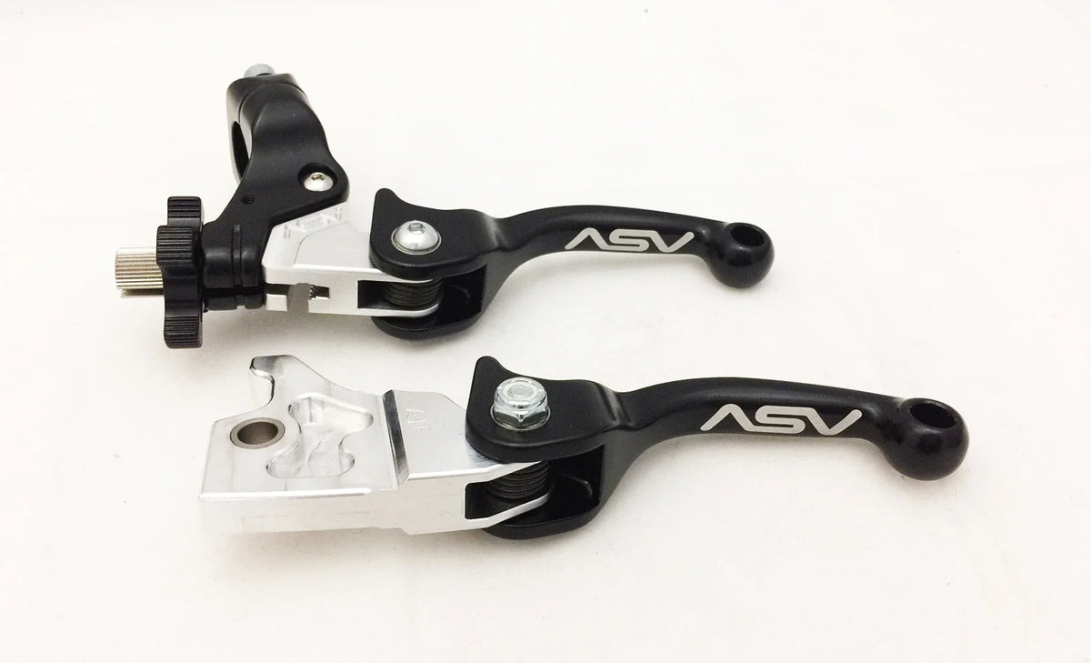 Set of 2 ASV F3 Shorty Black Front Brake Clutch Perch Levers for YFZ 450 (2004–2006)