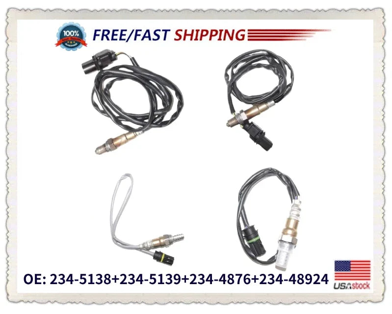 4X Oxygen Sensor for BMW 335i (2007–2010) Upstream & Downstream