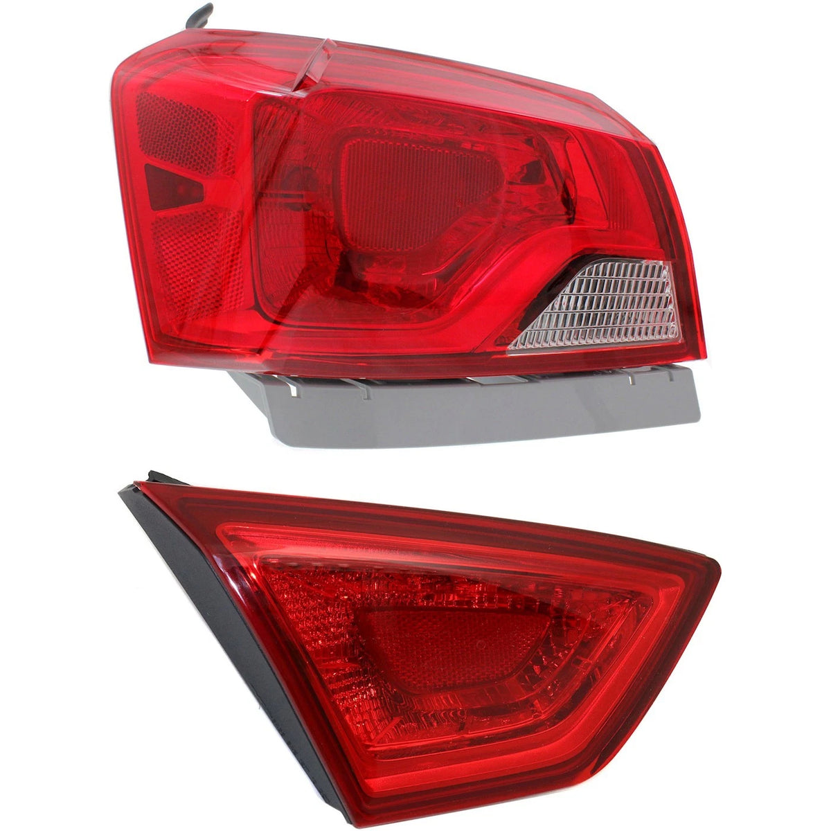 Tail Light Set for Chevrolet Impala (2014–2020) Left Inner Outer Clear/Red Halogen