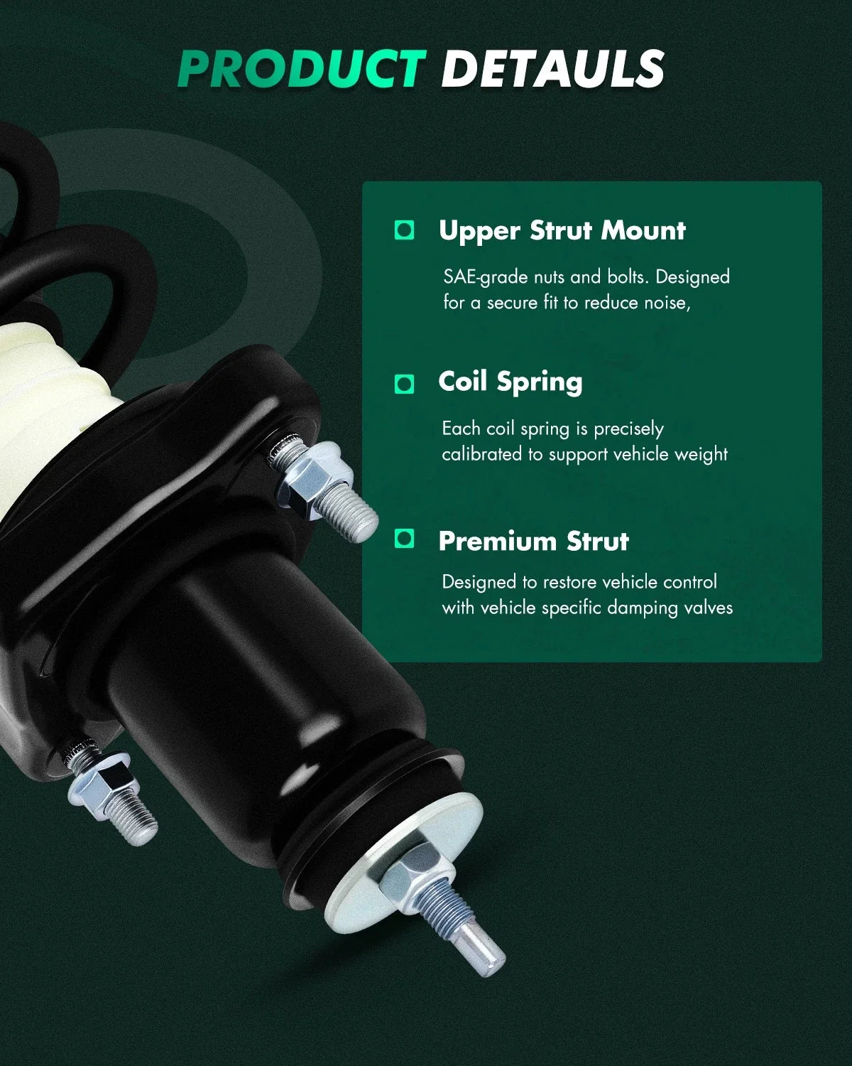 Rear Struts with Coil Spring Assembly for Dodge Journey (2009-2010)