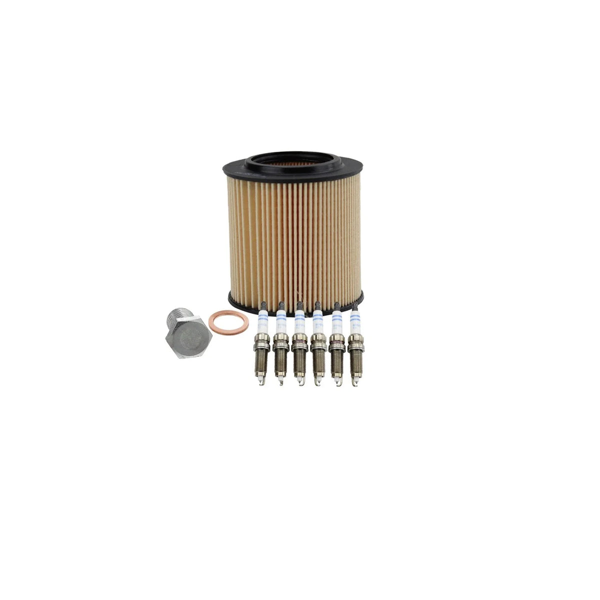 Wix Engine Oil Filter & Bosch Spark Plugs Set for BMW F07 535i GT, E84 X1 (2010–2017)