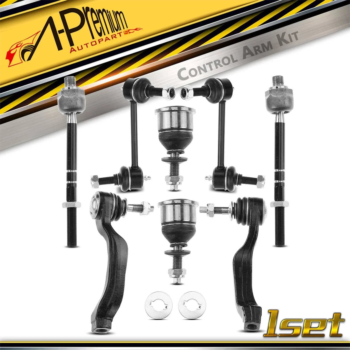 Set of 8 Stabilizer Bar Link Tie Rod End Ball Joint for Ford Thunderbird (2003)