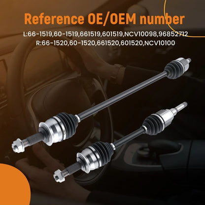 Front CV Axle Shaft Set for Chevrolet Sonic (2012–2017)