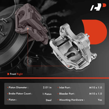 Front Right Brake Caliper with Bracket for Nissan Maxima (03-08)