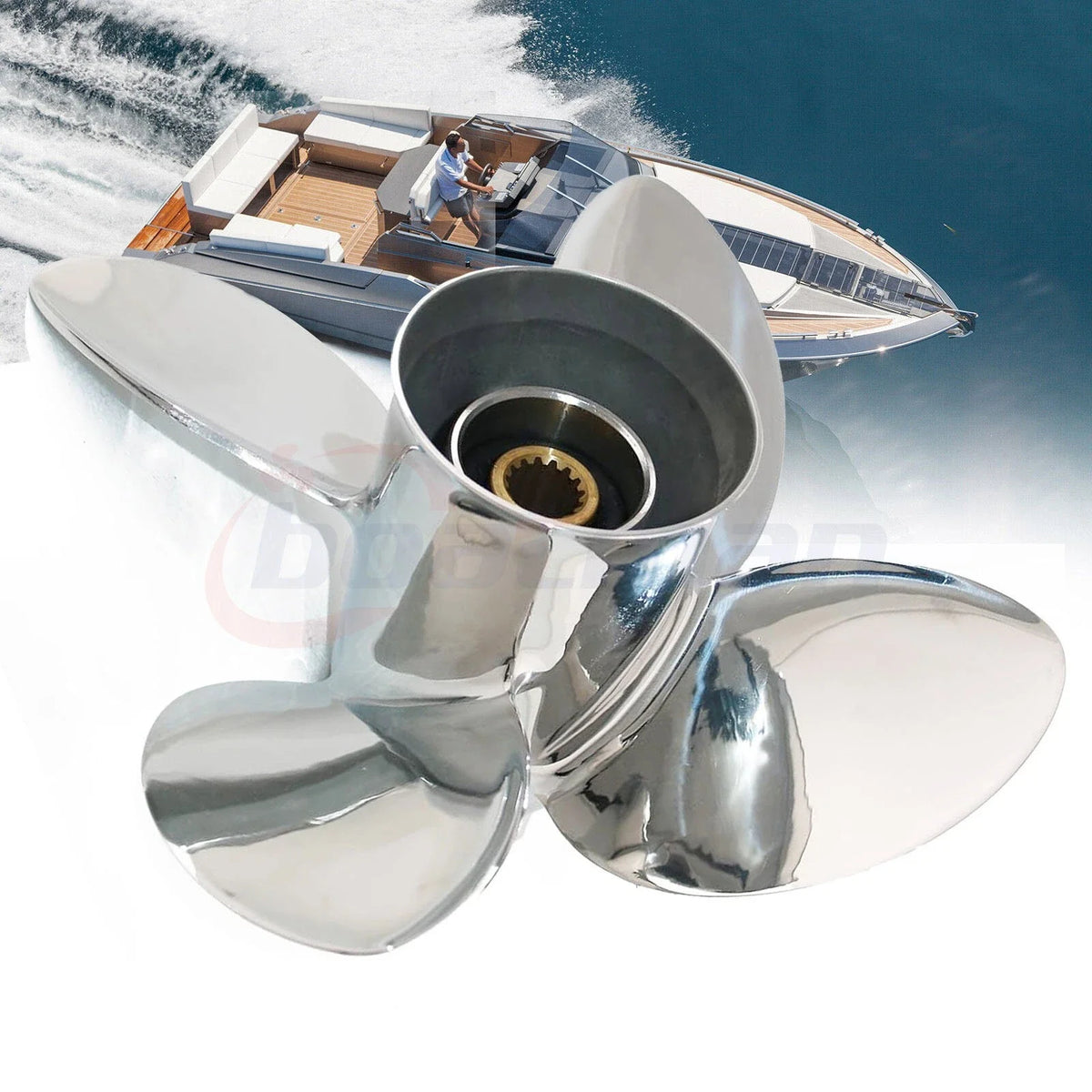 Boat Propeller 4-Blade 13 1/2x13-RH for Suzuki DF 40-140HP