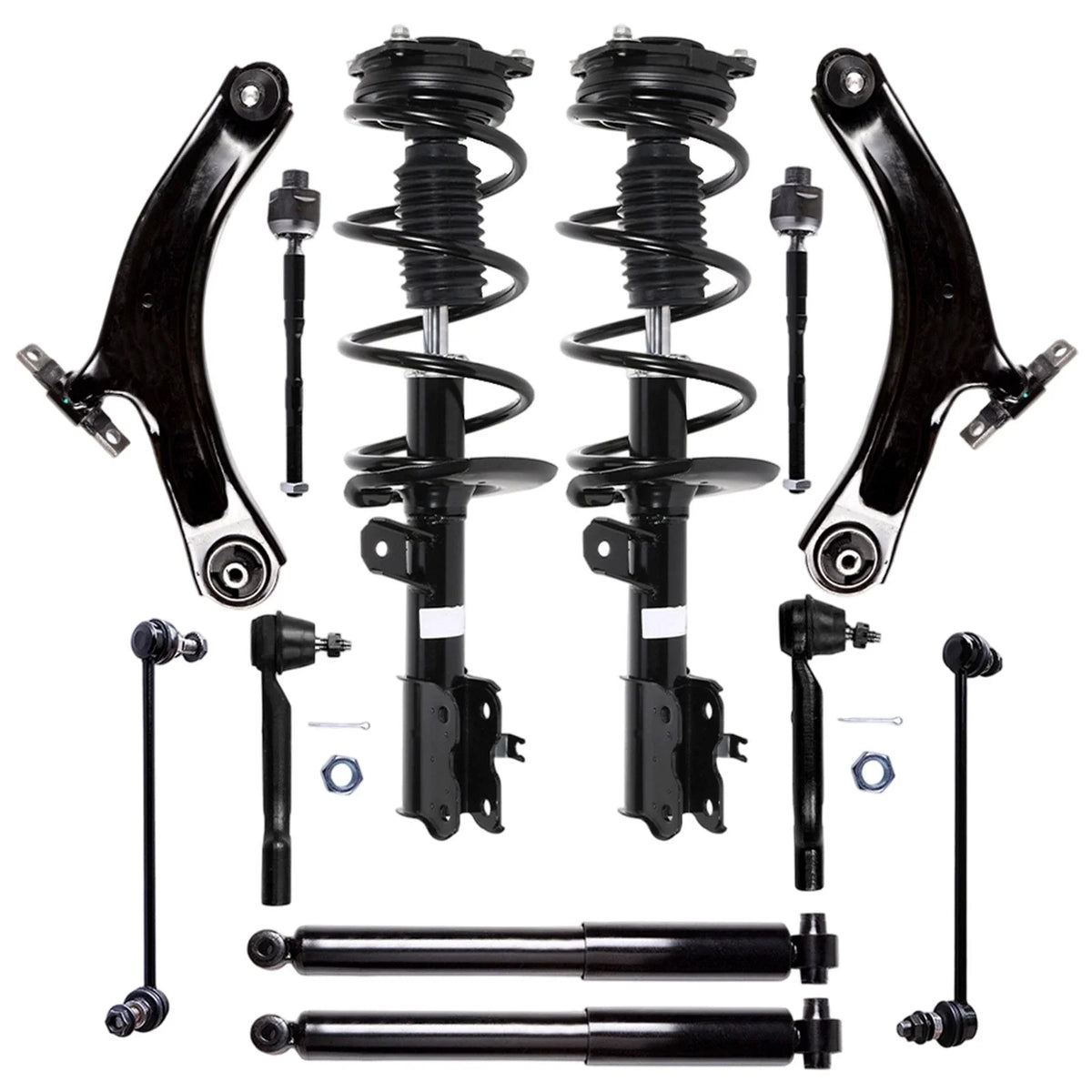 Front Shock Strut for Nissan Rogue (2008–2011) with Lower Control Arm Tie Rod