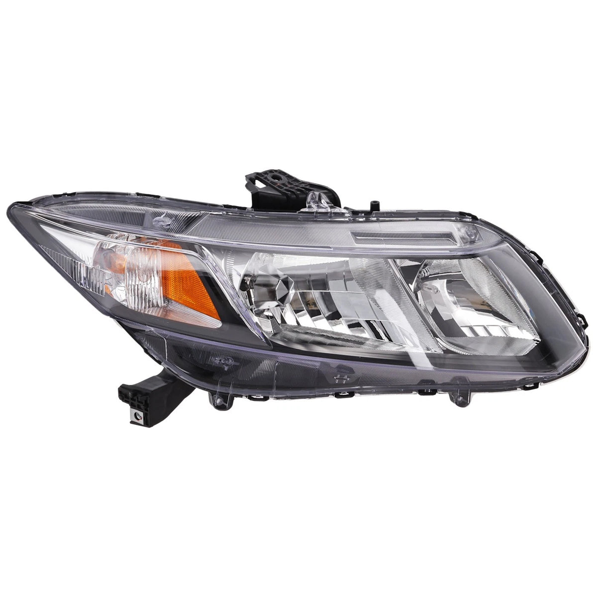 Right Headlight for Honda Civic (2013–2015) Halogen with Bulb CAPA