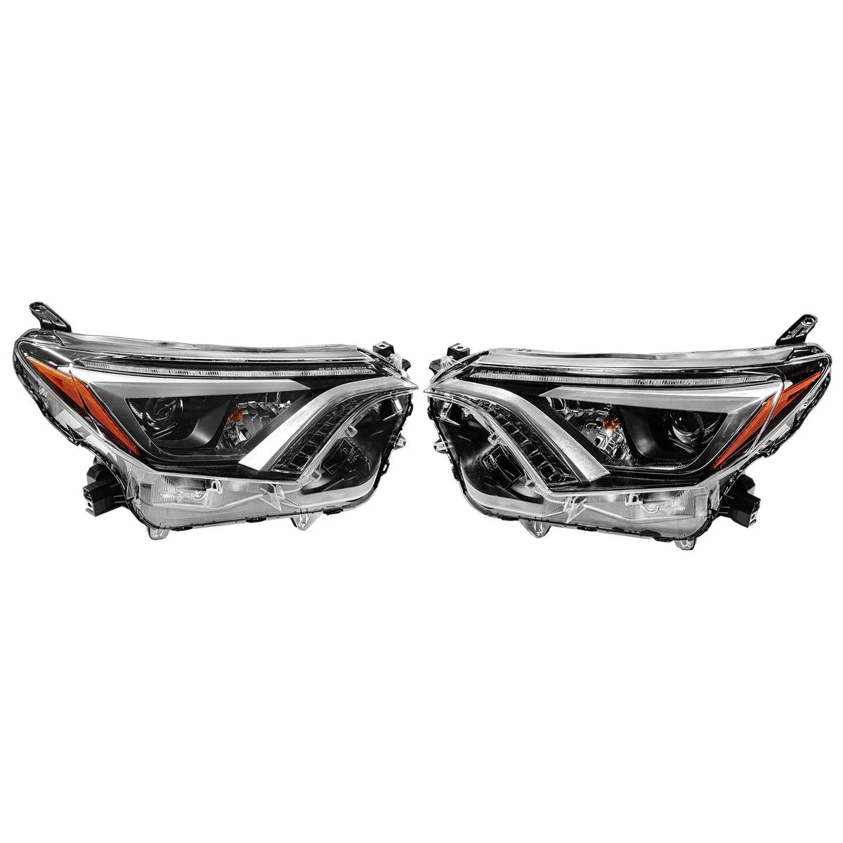 Set of 2 Headlight Assemblies for Toyota RAV4 (2016–2018) LED DRL