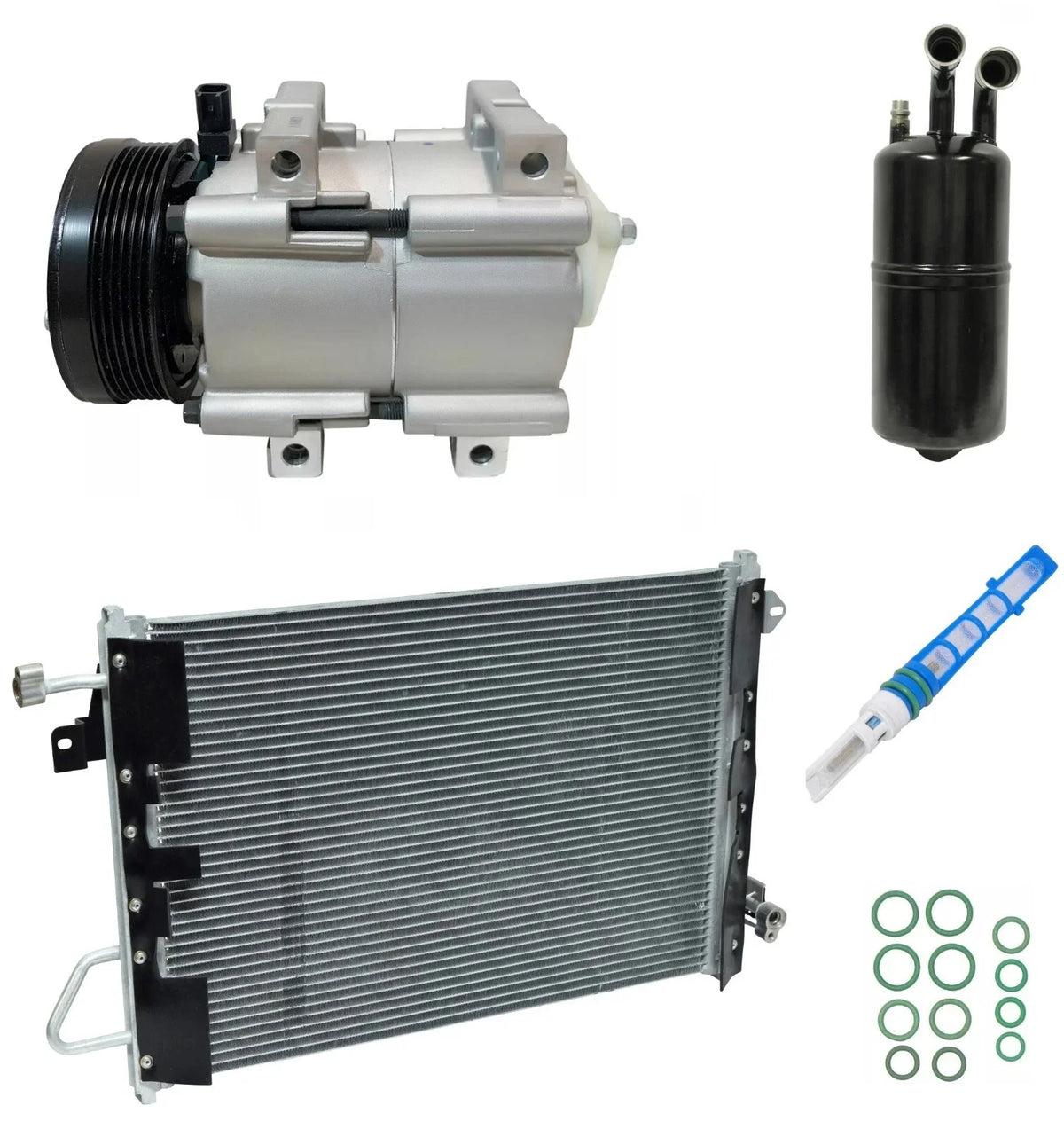 AC Compressor Kit with Condenser for Ford Mustang 4.0L (2008–2009)