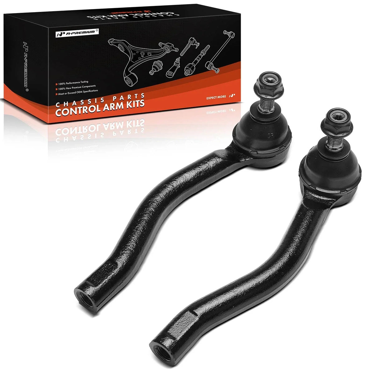 2X Front Outer Tie Rod Ends for Nissan Versa (2012–2022) Micra (2015–2019)