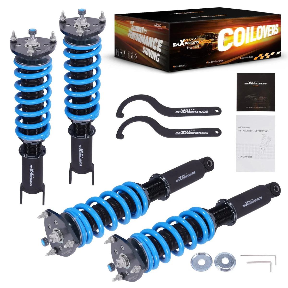 2X Adjustable Coilover Shocks Struts for Infiniti Q50 RWD (2014–2023)