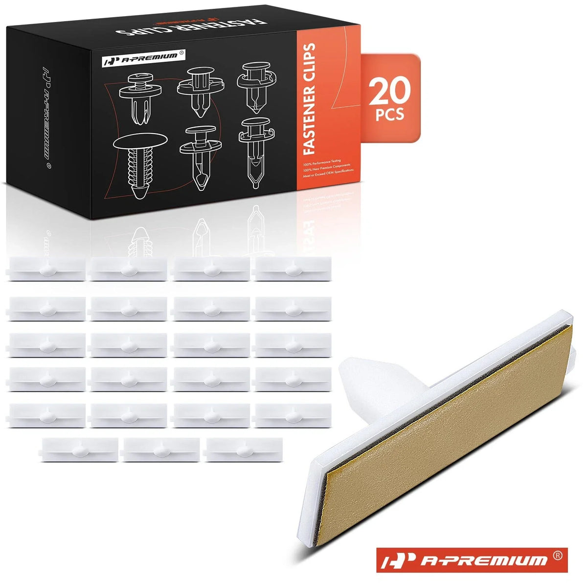 20Pcs Windshield Moulding Clips with Adhesive Strip for Acura