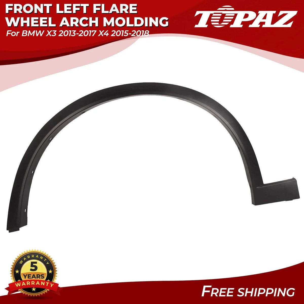 Front Left Wheel Arch Molding for BMW X3 X4 (2013–2018)