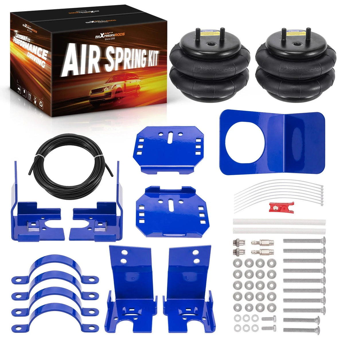 2007-2008 Ford E-250 Rear Leveling Kit with Air Helper Spring Bags