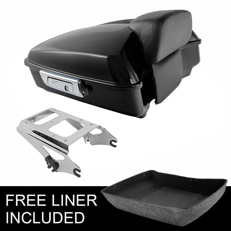 Chopped Trunk Backrest Chrome Mount for Harley Touring 2009-2013