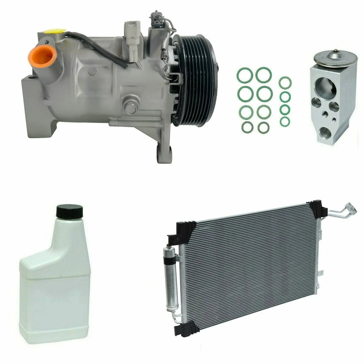 AC Compressor Kit with Condenser for Toyota Avensis (2003–2009)