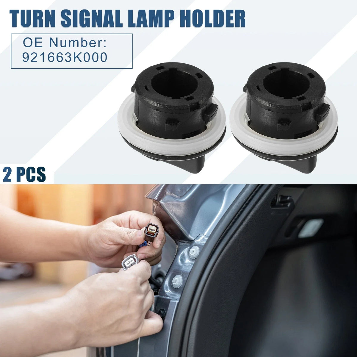 Turn Signal Lamp Holder Socket for Hyundai (Set of 2)