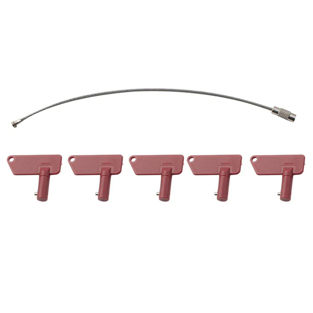 5x Keys for Terex Battery Disconnect Isolator with Ring Included
