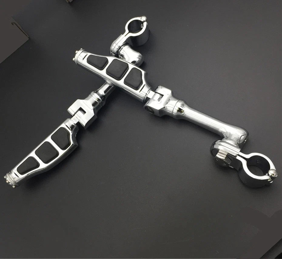 Flat End Foot Peg 1.5" Chrome for Honda Shadow GoldWing VTX1300 Valkyrie