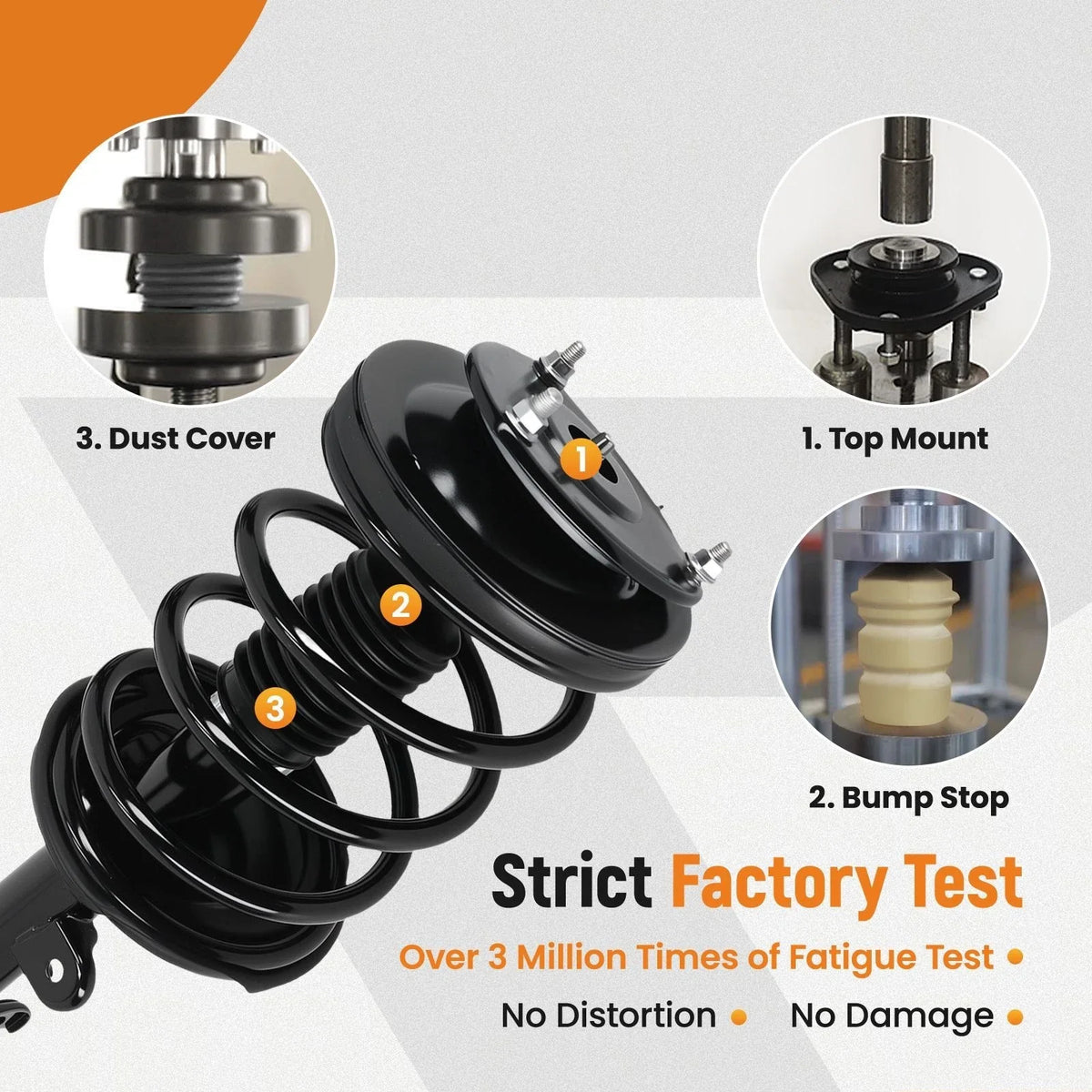 Complete Shocks Struts Set for Hyundai Santa Fe (2007–2009) 2.7L 3.3L