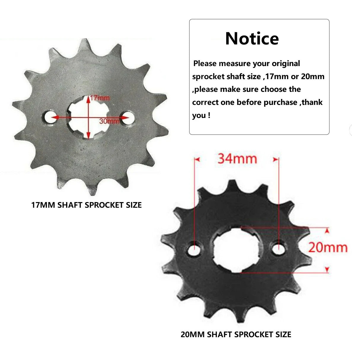 Front Engine Sprocket for PIT PRO Trail ATV (420/428/520/530)