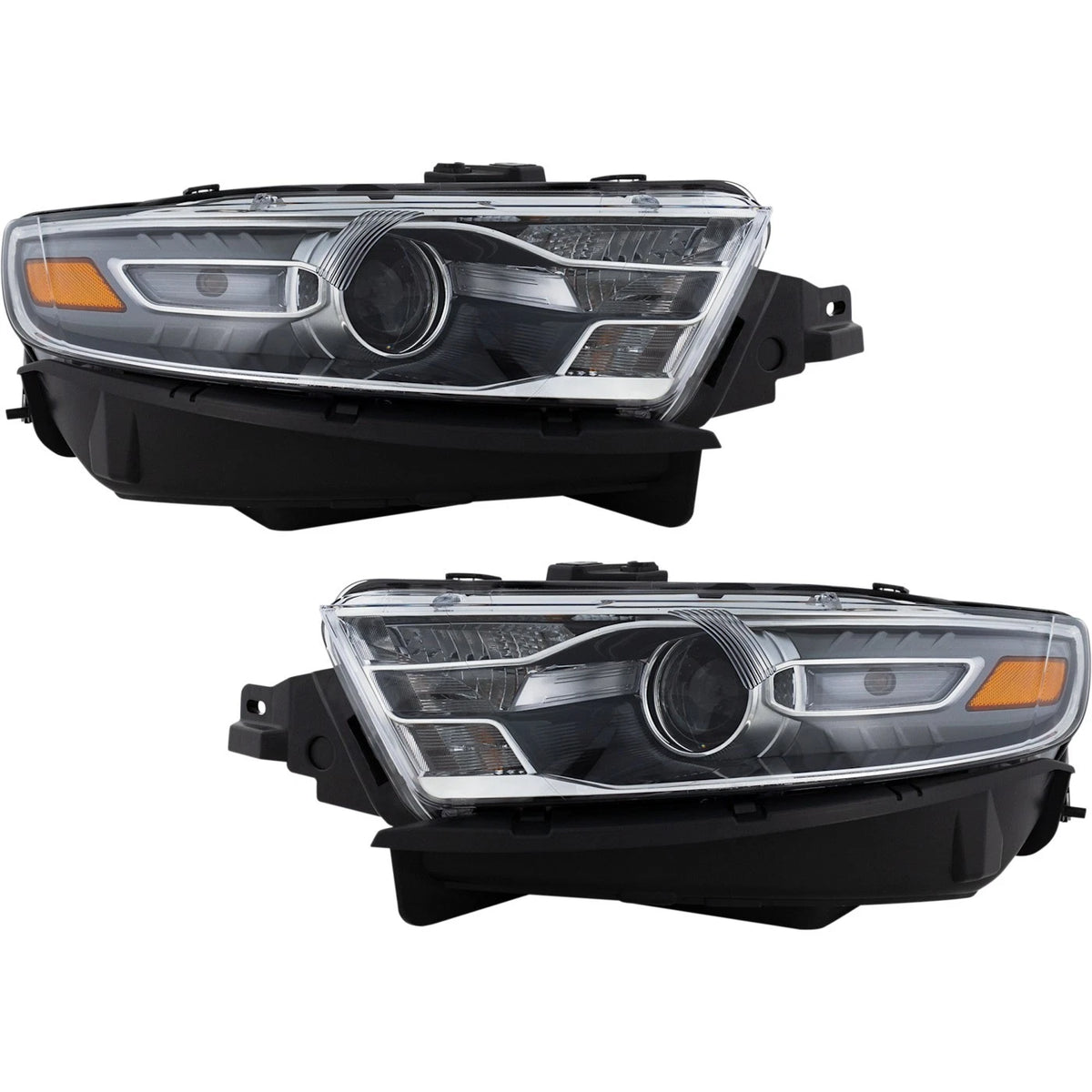 Set of 2 Halogen Headlights for Ford Taurus (2013–2014) w/ Bulbs