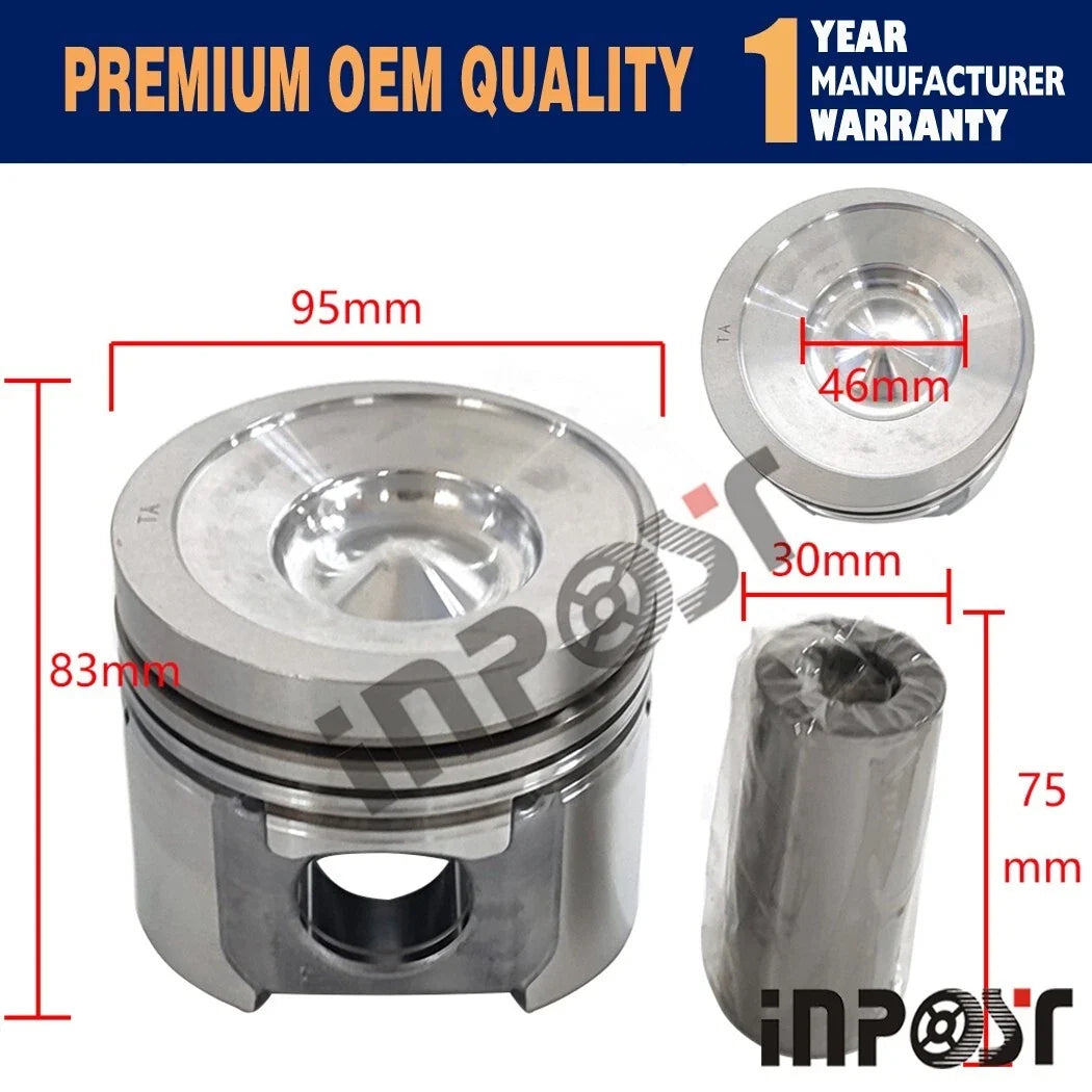 Piston with Ring for Komatsu 4D95 SAA4D95LE-5-A PC60-8 PC138US-8 (2000–2023)