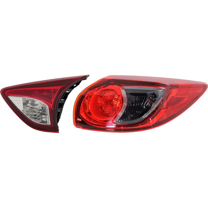 Halogen Tail Light Set of 2 for Mazda CX-5 (2013–2016) Right Inner & Outer