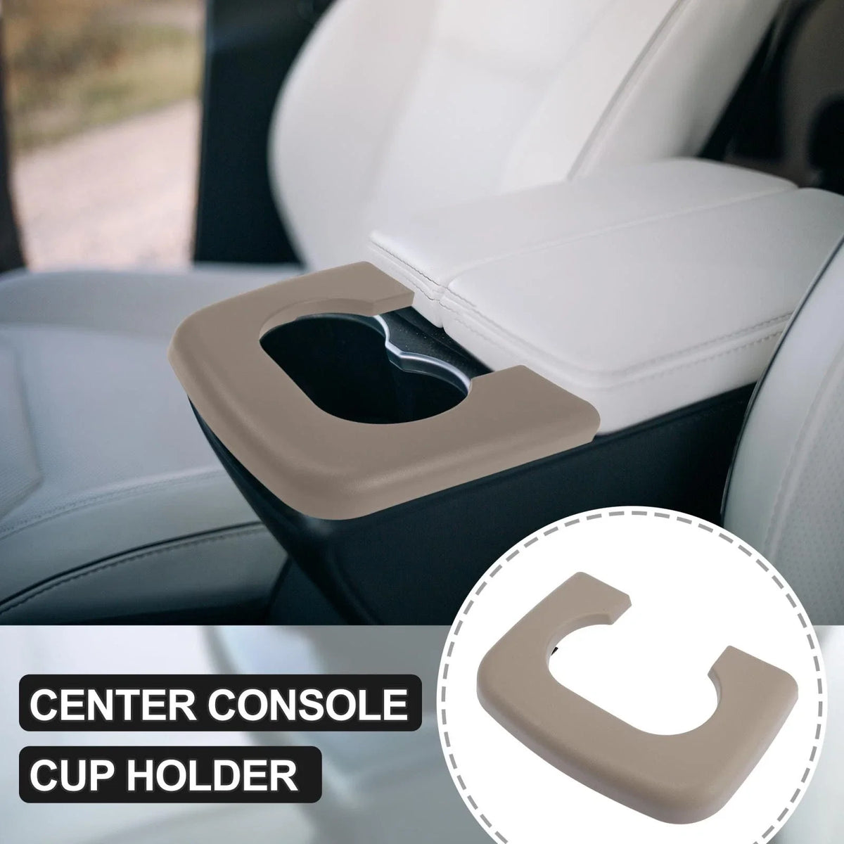 Cup Holder Pad for Ford F150 (1993–2003) Brown 747709896700