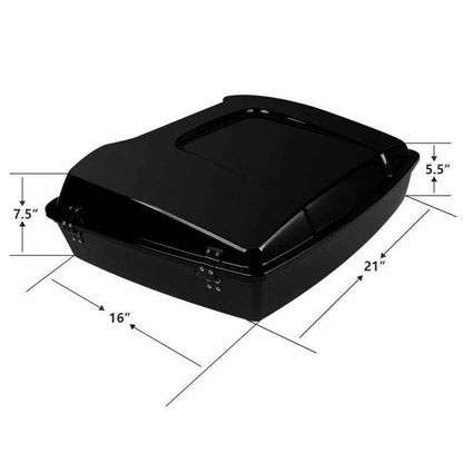 Black Razor Trunk Backrest Rack Plate for 2009-2013 Harley Road Glide