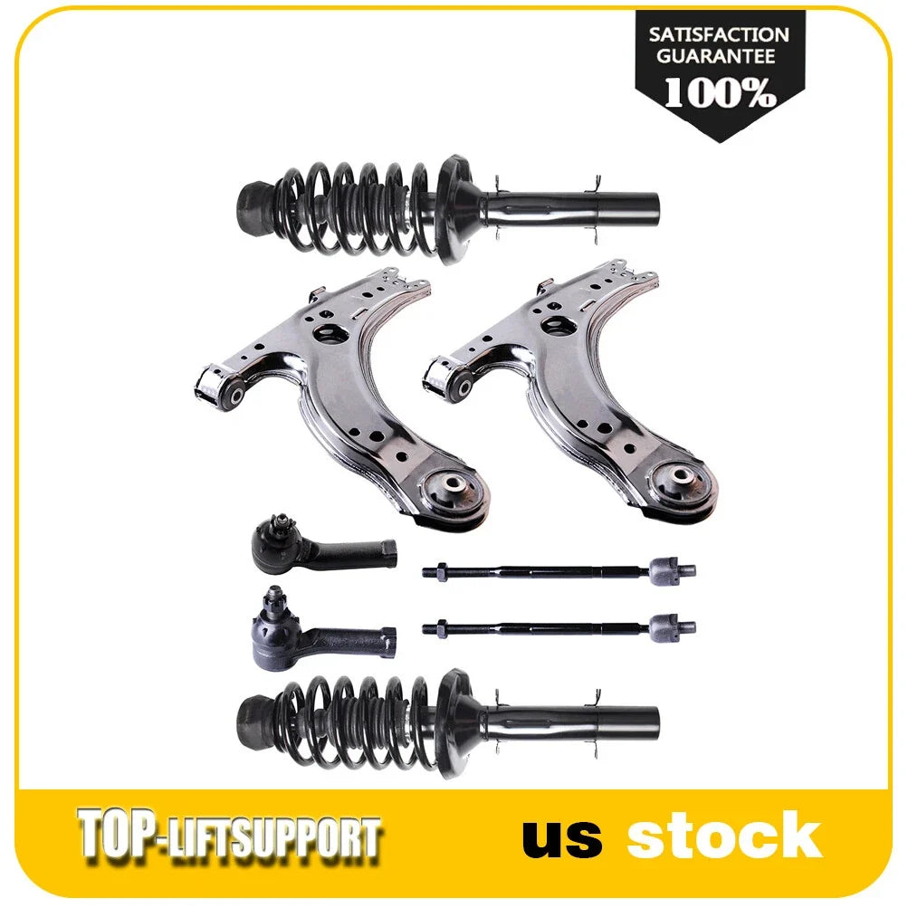 Front Quick Struts Lower Control Arm Tie Rod for Volkswagen Golf Jetta (2001–2005)