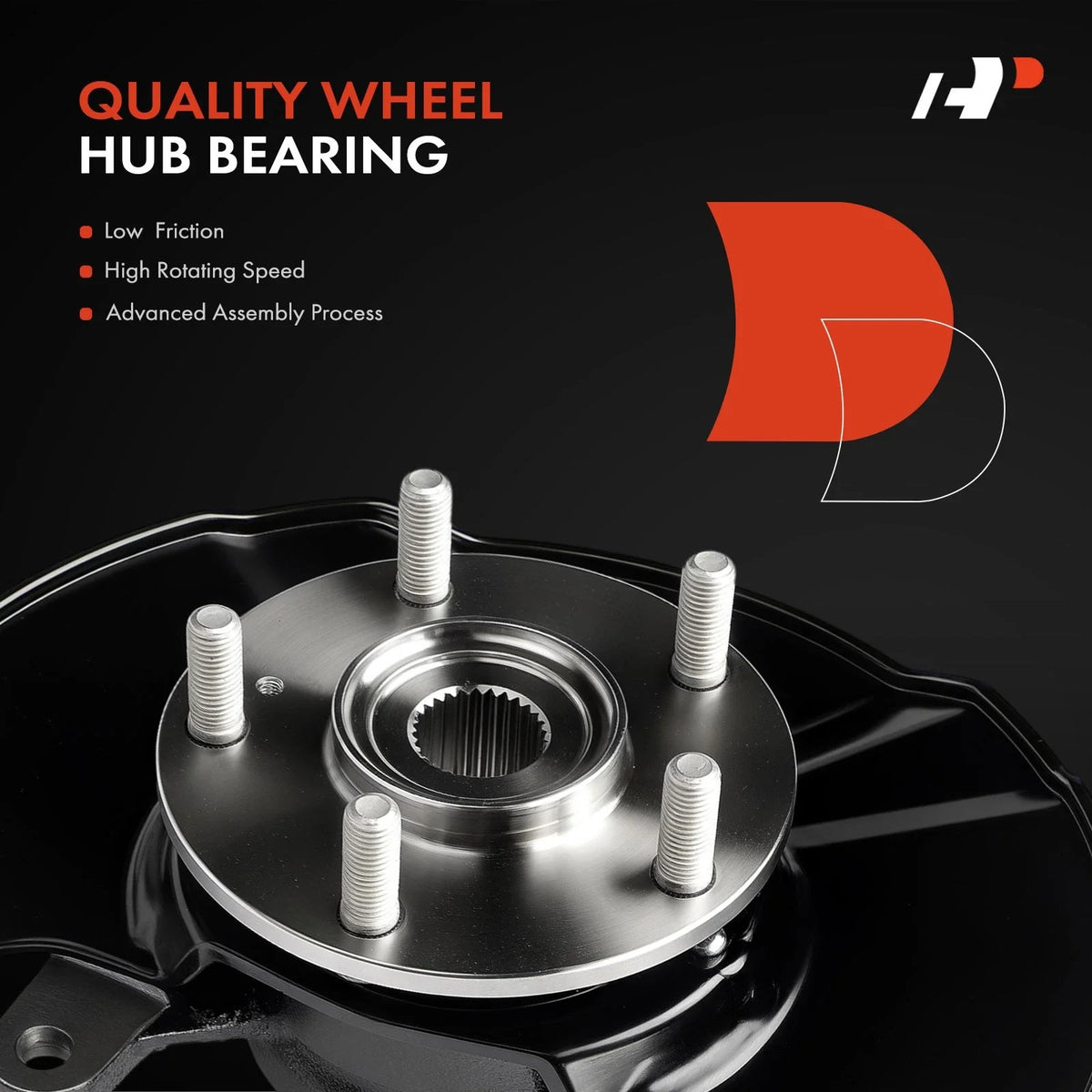 Front Right Hub Bearing and Steering Knuckle for 2016-2021 Honda Civic