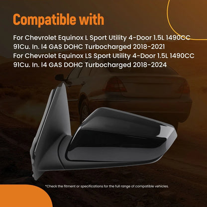 Heated Left Side View Mirror for Chevrolet Equinox 2018-2024 GM1320560