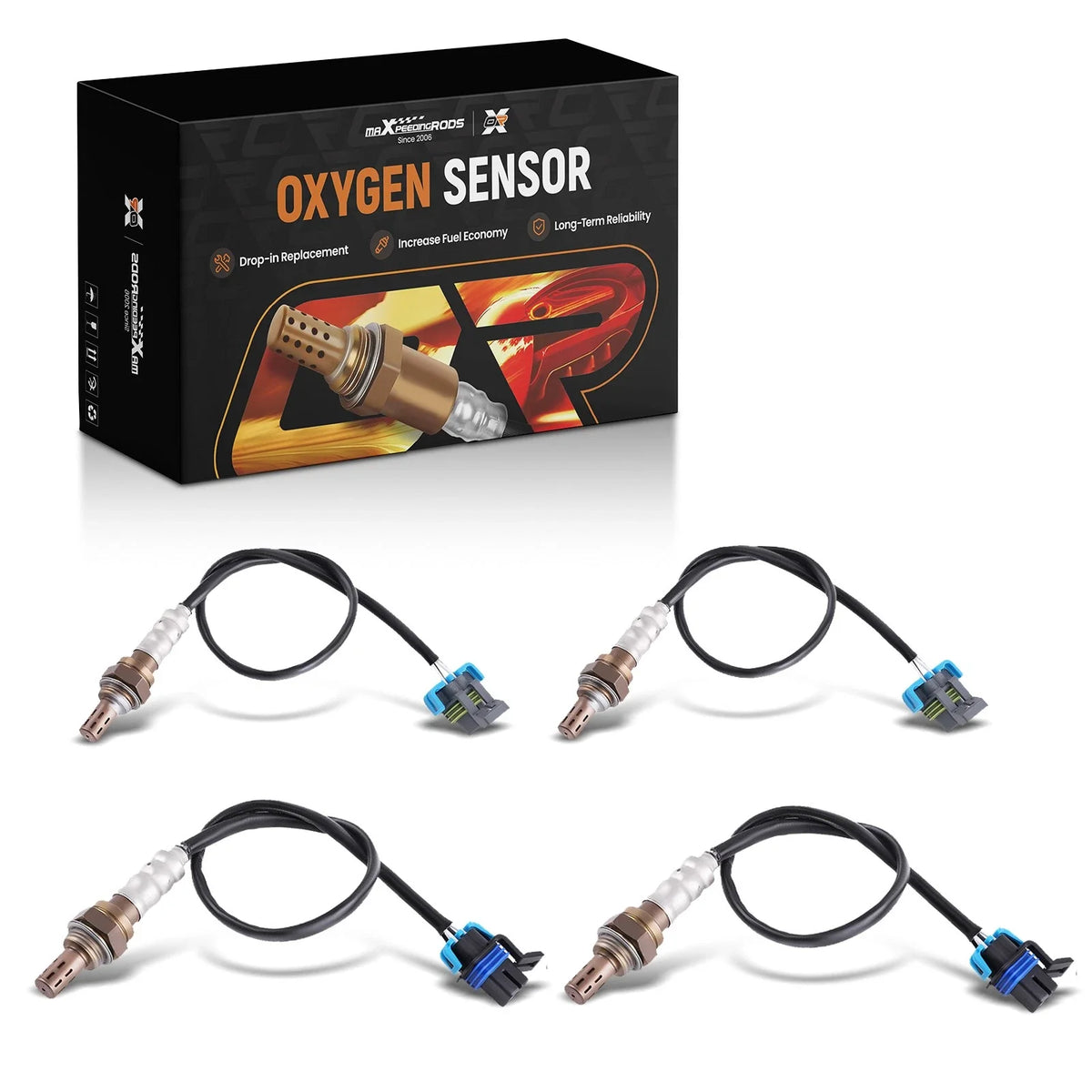 4X O2 Oxygen Sensor for GMC Sierra 1500 Classic 5.3L V8 (2007)