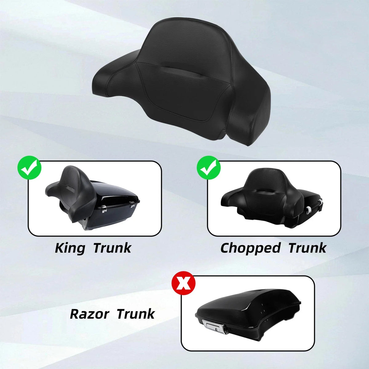 Wrap-around Chopped Backrest Pad for Harley Touring (2014–2023)