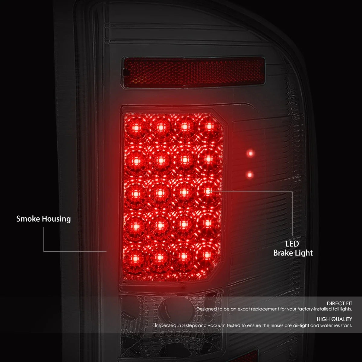 LED Tail Brake Light Lamp Set for Chevy Silverado 1500 2500 (2007–2014)