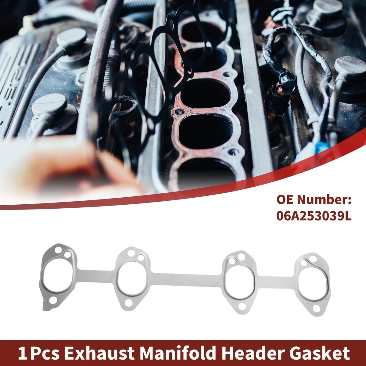 Exhaust Manifold Header Gasket for Audi A3 (1996–2003) No. 06A253039L